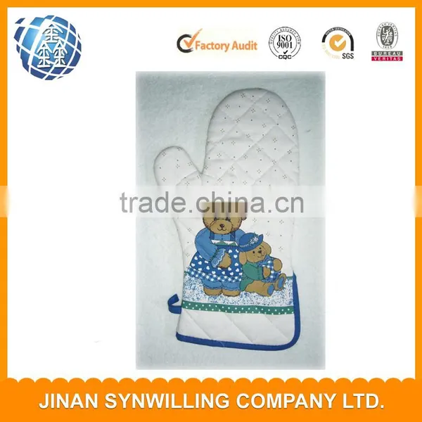Promotional Gifts Printing Oven Mitts Home Kitchen Baking Gloves Cotton White photo-4
