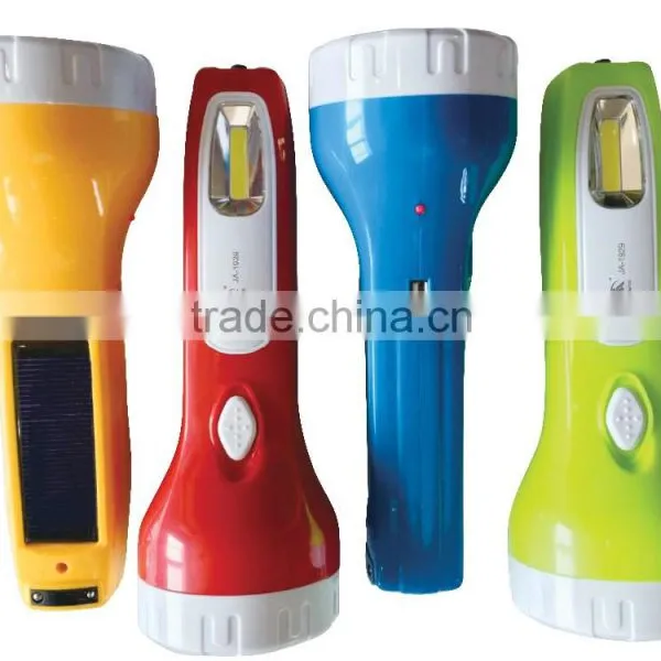 JA-1929 Solar Flashlight USB Output Flashlight Emergency Solar Flashlight Charge Mobile