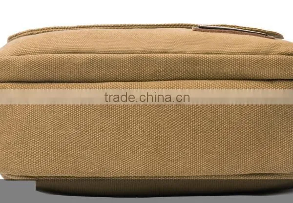 2016 Factory Manufactory Custom Mens Vintage School Shoulder Bag Pocket Briefcase Casual Messenger Bag Canvas Cloth photo-6