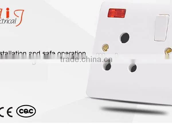 Hot Sale Round Pin Electrical Switch Socket With Neon photo-3