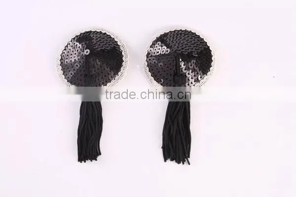 Heart Shape Sexy Glitter Nipple Cover Tassel photo-2