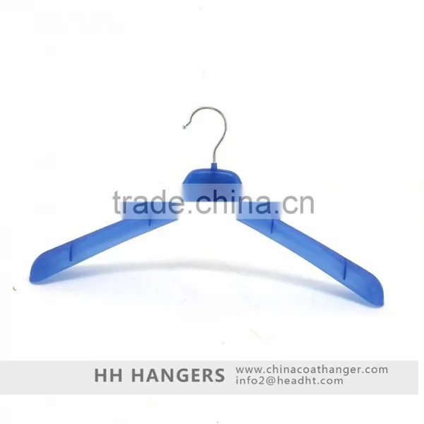 Semitransparent Blue Plastic Suit Clothing Hanger photo-2