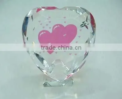 3d Laser Engraving Crystal Heart