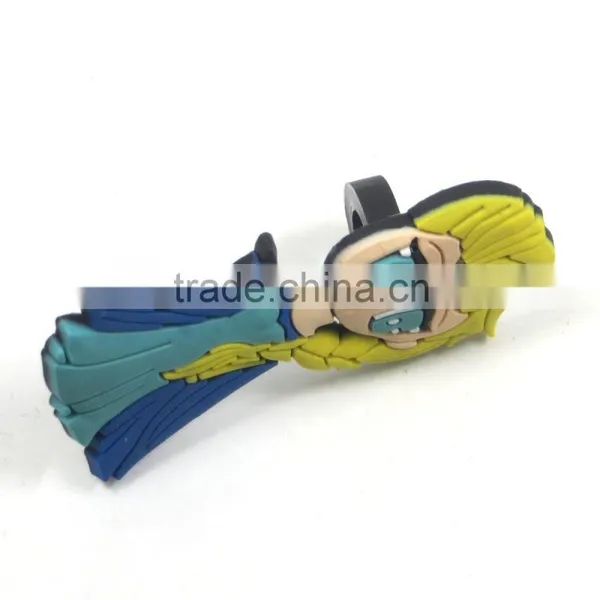 Wholesale Cute Candy Color Custom Shaped Kids Rubber PVC Finger Rings photo-3