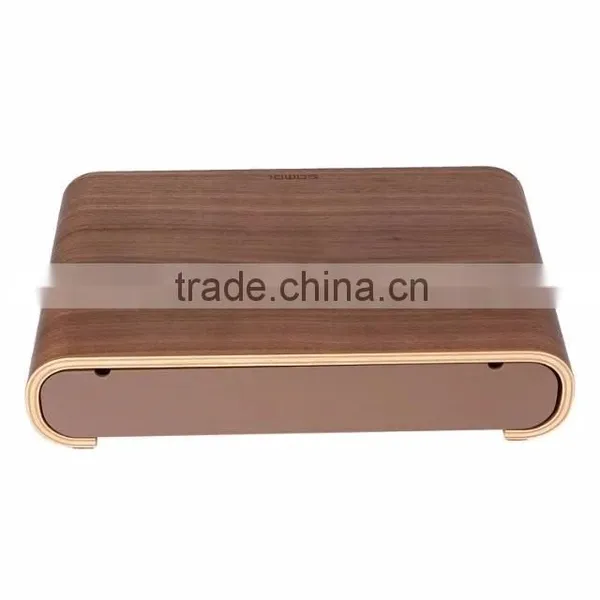 Original SAMDI Oak/Walnut Wood Holder With Drawer for MacBook Laptop Computer - Brown/Black photo-4