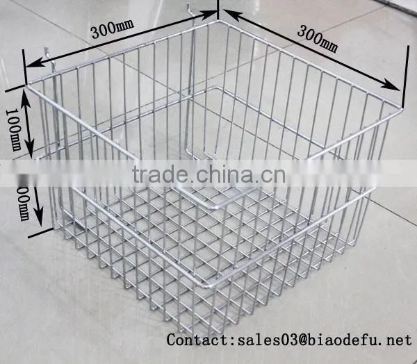 Metal Supermarket Basket Wire Mesh Basket photo-3
