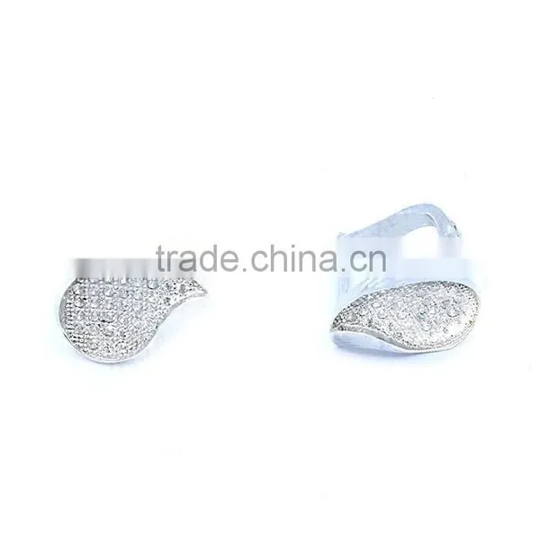 Popular Sterling Silver Set Tiny CZ Mirco Pave Setting Simple and Beautiful photo-4