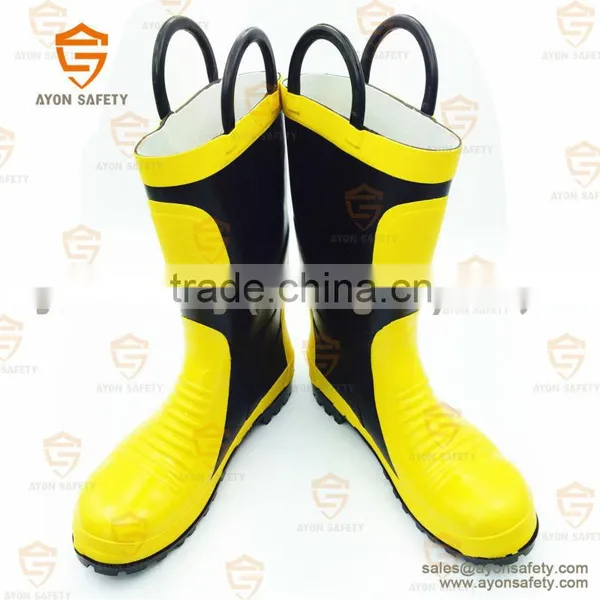 Firefighting Firefighter Fire Rescue Boots With Handle-Ayonsafety