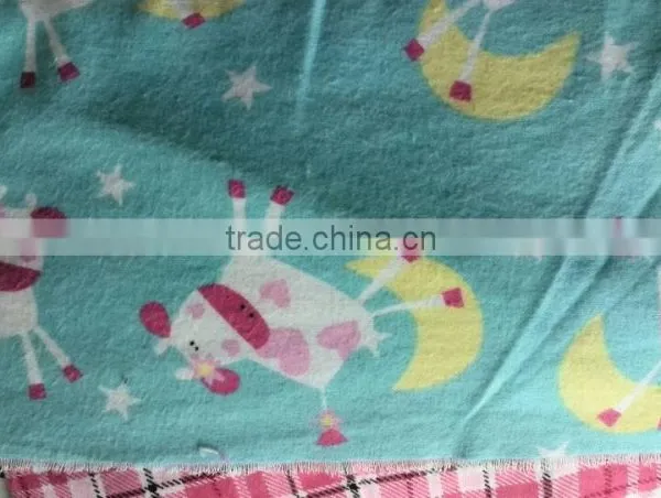 Two Side Brush Printed Cotton Flannel Fabric photo-4