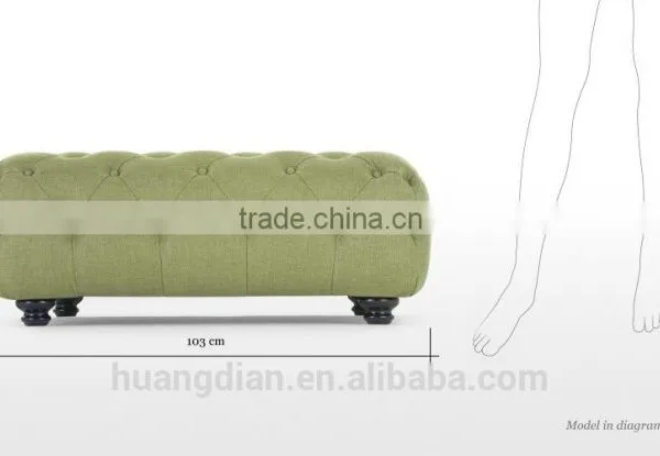 Living Room Fabric Round Ottoman for Round Bed photo-2
