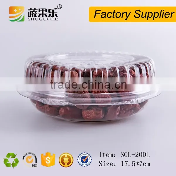 PET Clear Plastic Round Salad Packaging Box photo-3