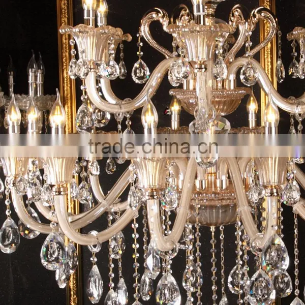 Cognac Glass Plate Arabic Style Candle Chandelier photo-5