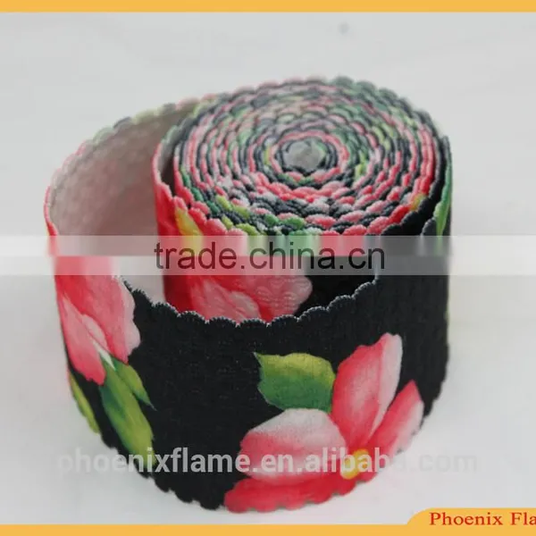 2016 Flower Printed Vintge Elastic Tape for Bubble Dress photo-2