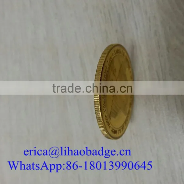 Gold Plating Embossed Double Side Custom Metal Coin photo-3