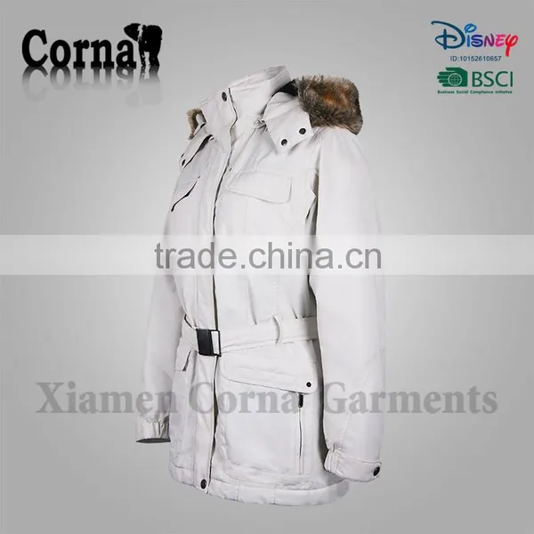 2016 Warm Women Poly Filling Jacket With Fur Hood photo-2