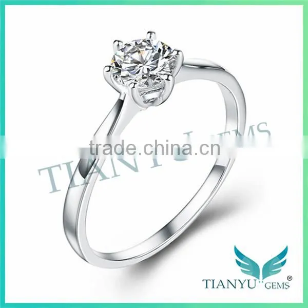 Lady's Engagement Ring Moissanite Diamond Wedding Ring photo-2