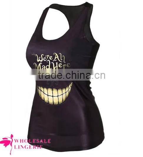 Black Tank Top for Women Halloween Style Tops 2015 New photo-2