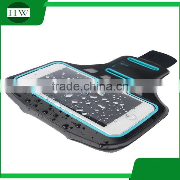 Logo Printed Smart Phone Luminous Reflective Armband Running Stretch Mobile Phone Armbag Arm Band photo-3