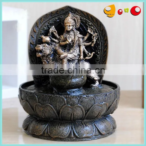 Black Colour Fengshui India Buddha Water Fountain With Light photo-2