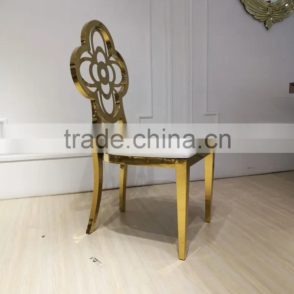 Modern Golden Wedding Chair Elegant Curves High Class Wedding Furniture photo-4