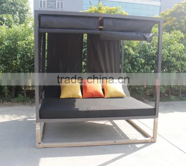Fashion Aluminium Sunbed Outdoor Sofa Bed With Canopy photo-4