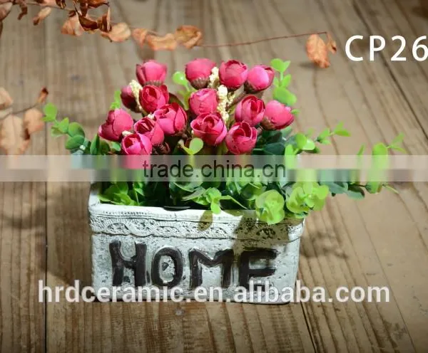 Square Decal Cement Decoration Outdoor Garden Flower Pot photo-6