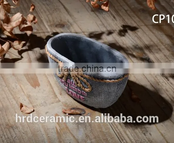 2015 Simple High Quality Round Cement Garden Pot Indoor photo-4