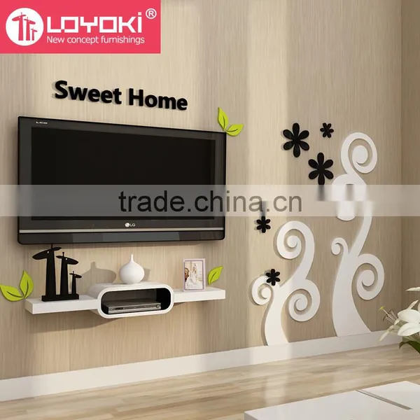 Original Design Home Accessories 3d Wall Decoration Wall Sticker Creative Wood Flower Wall Murals Home Decor photo-4