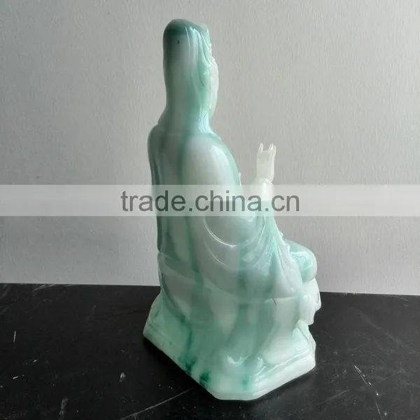 Polyresin Jade Kuan-yin Figurine photo-3