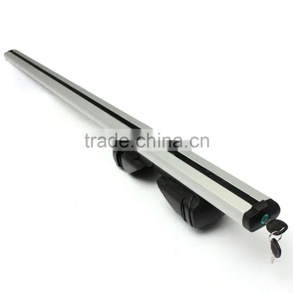 Universal Lockable Aluminum Alloy Car Top Roof Rack Cross Bars Rails photo-2