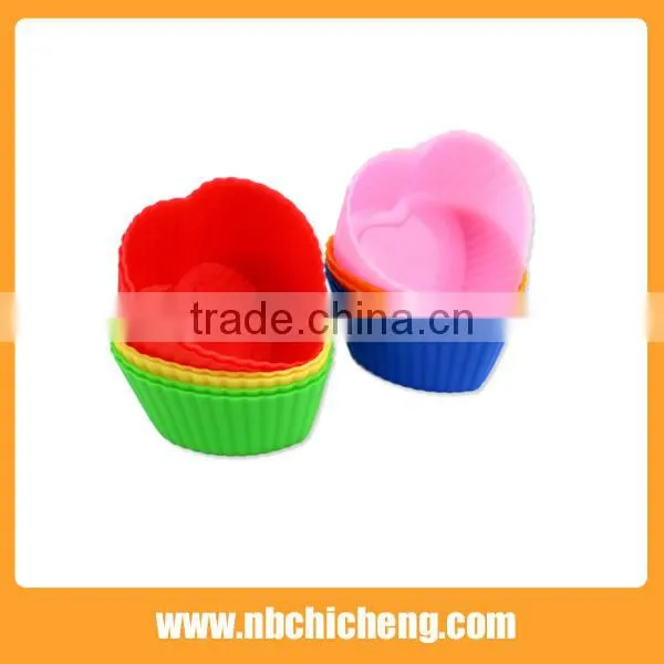 6 Pcs Silicone Cup Muffin Pan Mini Muffin Mould Cake Baking Tray Silicone Cupcake Molds photo-2