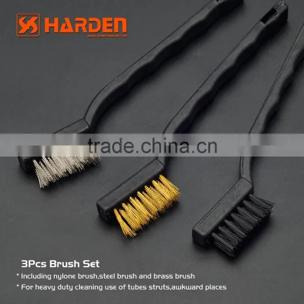 Professional Nylone Brush Steel Brish Brass Brush 3Pcs Brush Set photo-2