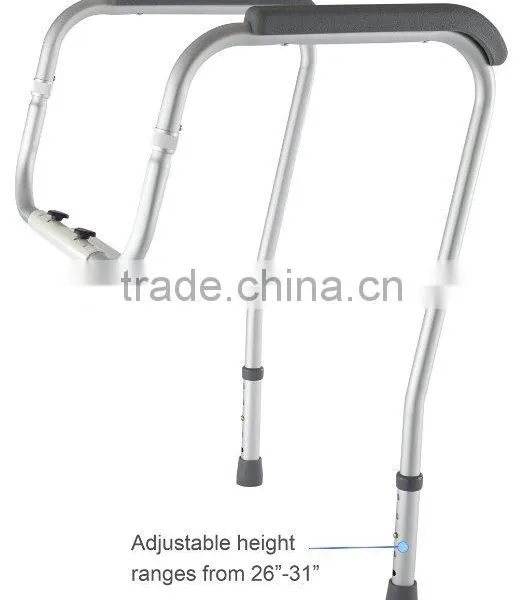 Adjustable Metal White Stand Alone Toilet Safety Rails photo-4
