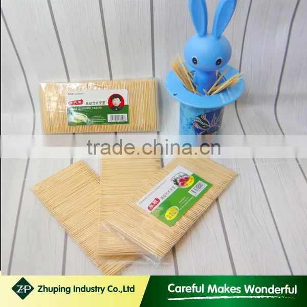 ZHUPING double sharpen point wooden bamboo toothpicks wholesales