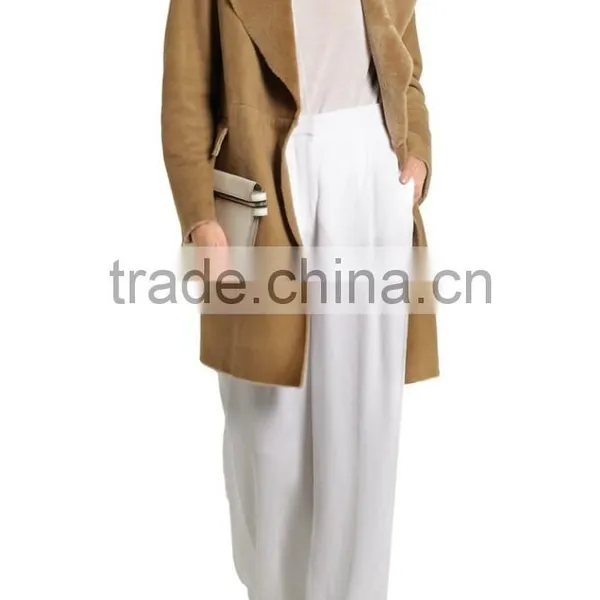 New Arrival Wholesale Winter Ladies Shearling Coat OEM Service photo-4