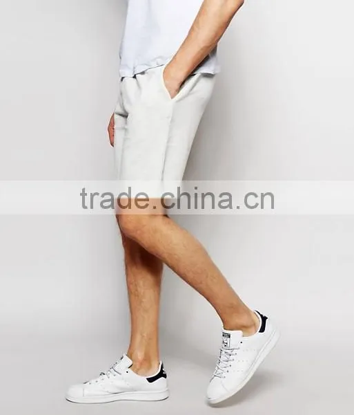 High Quality New Design Custom Raw Hem Drawstring Waist Poly Cotton Breathable Black Men's Sweat Summer Gym Wear Fashion Shorts photo-4