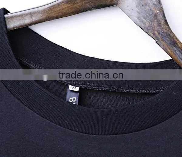 Custom Print Christmas Sweatshirt Ribbed Neak Black Oversized Sweater 100 Cotton Crew Neck Sweat Shirt photo-4