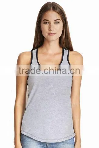 Next Level Apparel Ladies' Ideal Color Block Racerback Tank Top - 60% Combed Ring-spun Cotton, 40% Polyester Jersey photo-6