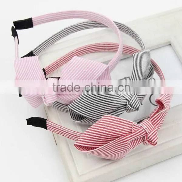 Hot Sale Stripe Knot Hairbands Oversized Bow photo-4