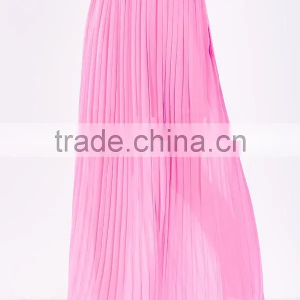 2015 Hot Sale Pleated Skirts Design Elegant Long Maxi Skirt for Women photo-2