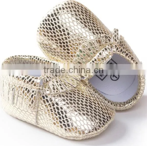 Shinning Leather Moccasins Shoes for Baby, Baby PU Shining Moccains photo-4