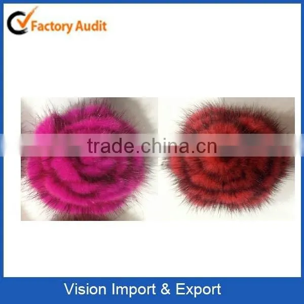 Fur Clothing Brooch Cross Corsage Rabbit Fur Brooch