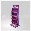 Retail Merchandise Free Standing Display Cardboard Racks Fixtures Purple Colorful Printed