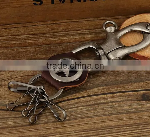 2016 Keychain/Key Tag /Key Fob,Star Handmade Leather Key Chain photo-4