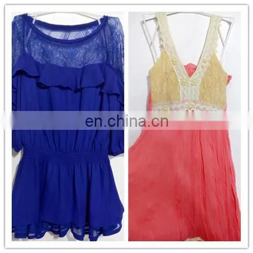 Used Clothes From Hungary 100% Silk Fabric/cotton Woman Dress