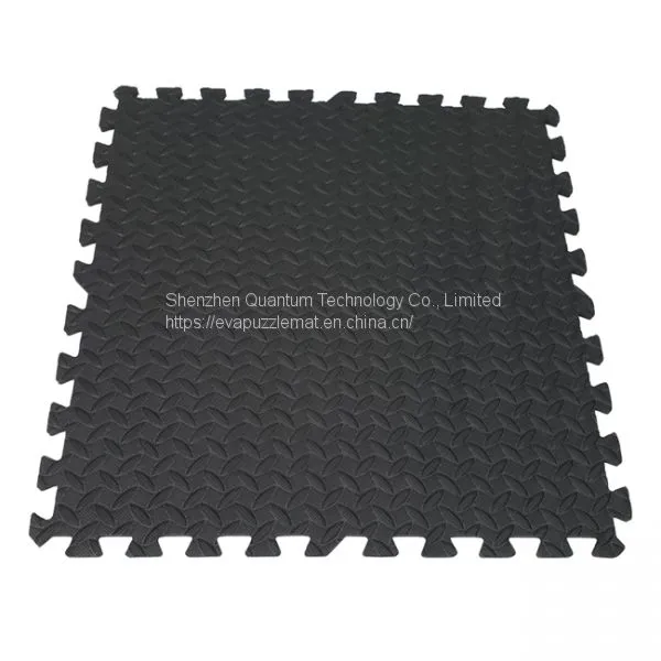 QT MAT Non-toxic Odorless Formamide Below 200PPM 24in x 24in 4pcs/set EVA Foam Leaf Texture Interlocking Gym Puzzle Exercise Mat photo-5