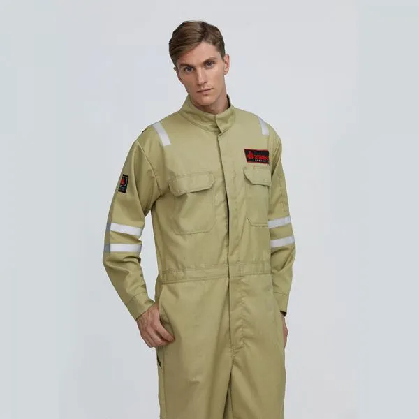 Industrial Flame-Retardant Anti-Static Aramid Fabric Work Coverall photo-3