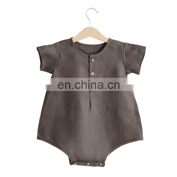 Infants & Toddler Fashion Cotton Clothes Baby Girls Princess Linen Romper photo-4