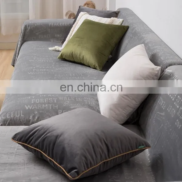Wholesales Reversible Sofa Furniture Protector Grey Colors Soft Plush Couch Cover photo-5