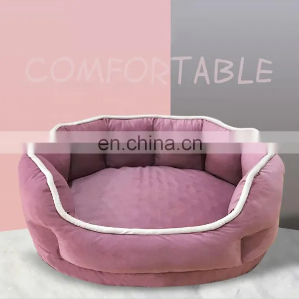 Orthopedic Dog Bed Memory Foam Pet Bed Soft Velvet Fabric With Removable Washable Cover photo-2